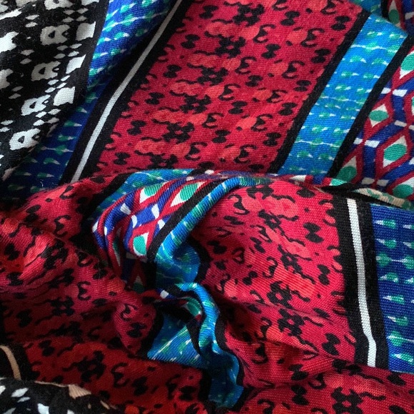 Calvin Klein Beautiful Print A Line Maxi Stretch Dress - Picture 12 of 16